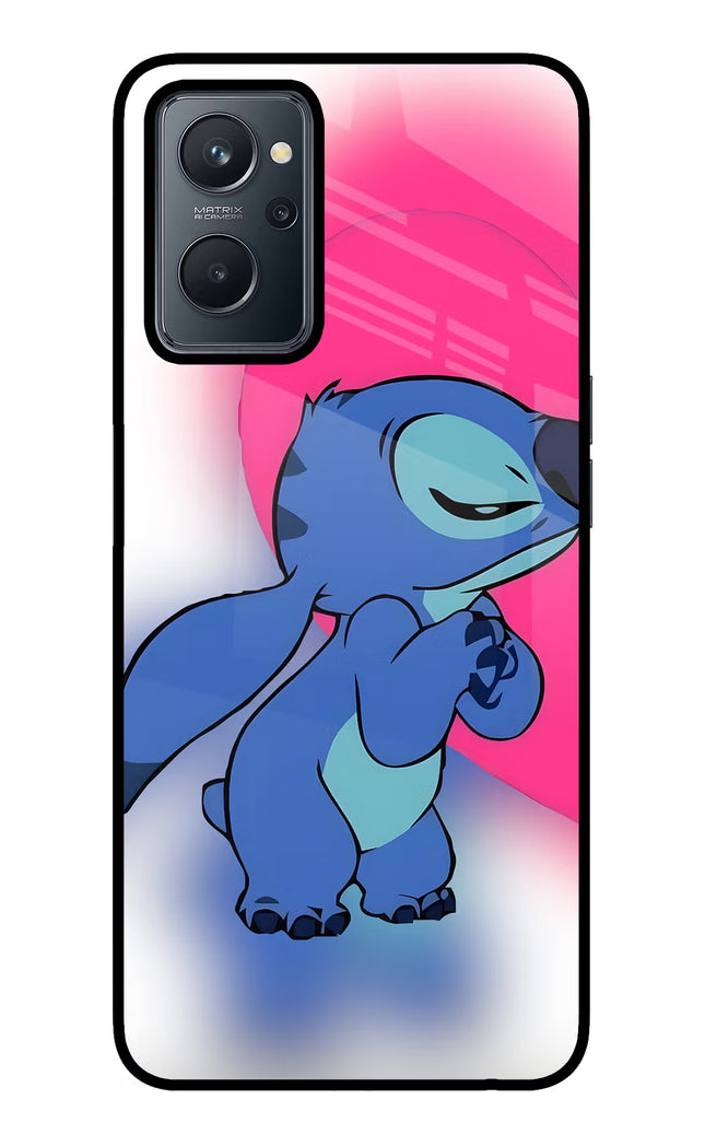 Stitch Hug Realme 9i 4G Glass Case