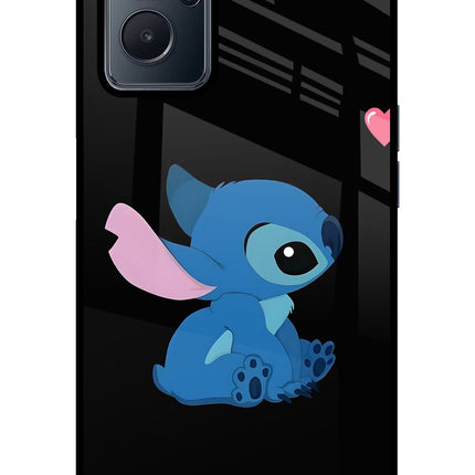Stitch Crush Realme 9i 4G Glass Case