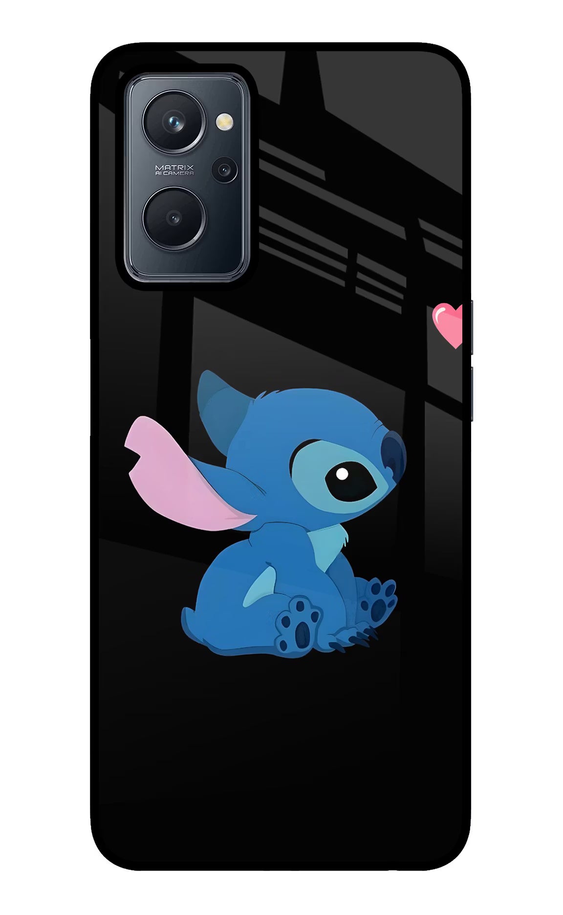 Stitch Crush Realme 9i 4G Glass Case