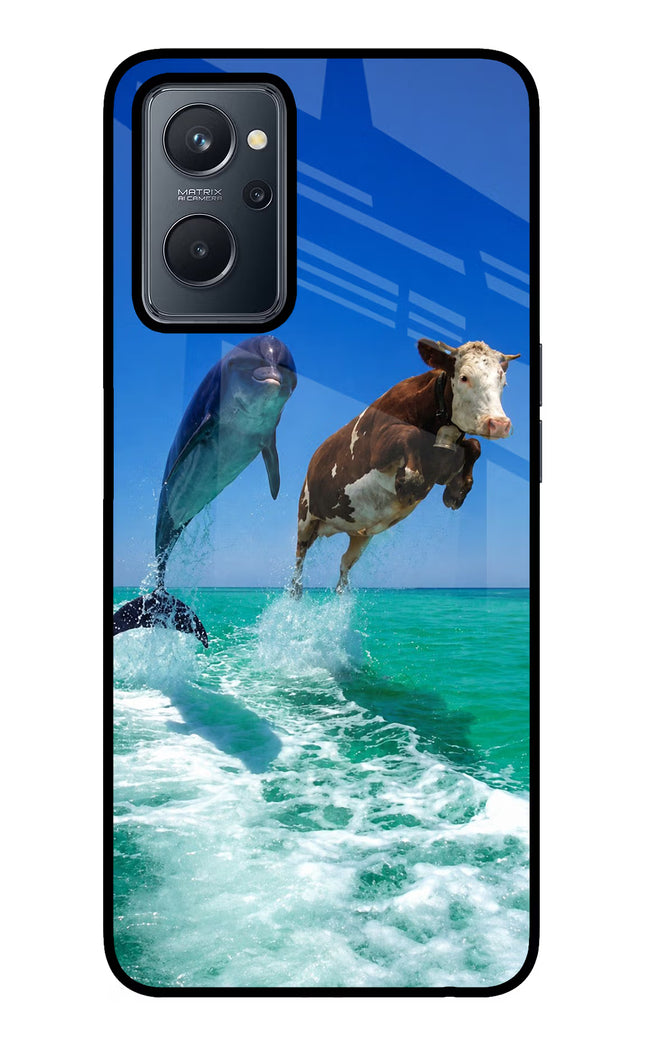 Dolphin vs Cow Realme 9i 4G Glass Case