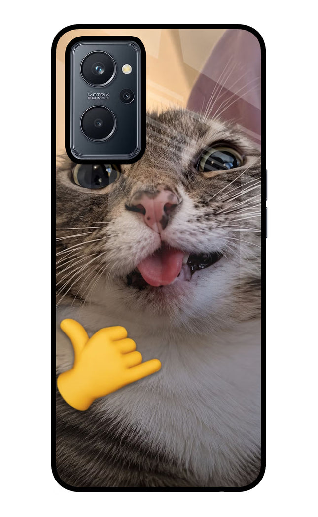 Silly Cat Call Realme 9i 4G Glass Case