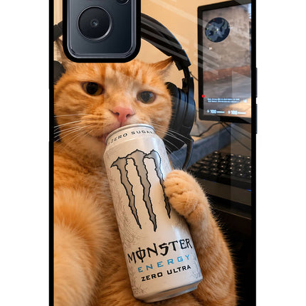 Gamer Cat Energy Realme 9i 4G Glass Case