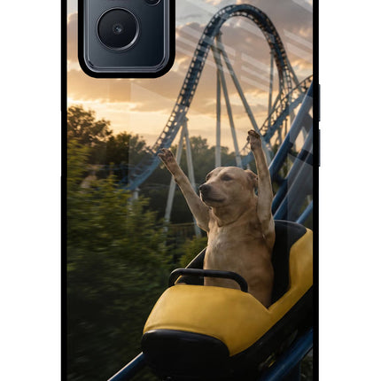 Rollercoaster Dog Realme 9i 4G Glass Case