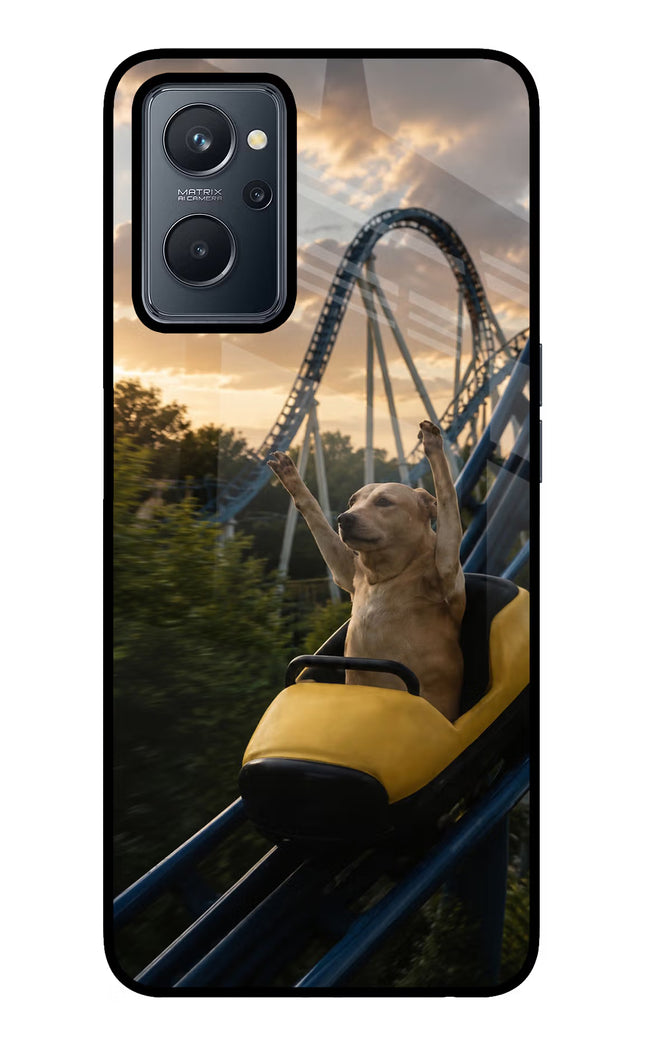 Rollercoaster Dog Realme 9i 4G Glass Case