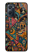 Folk Print Realme 9i 4G Glass Case
