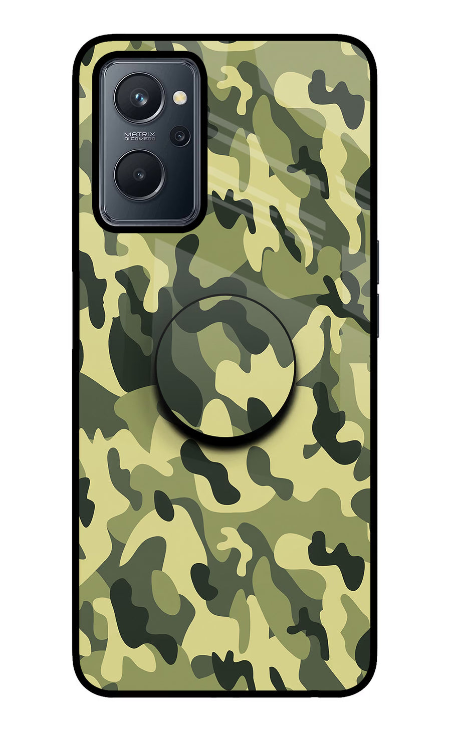 Camouflage Realme 9i 4G Pop Case, Glass case
