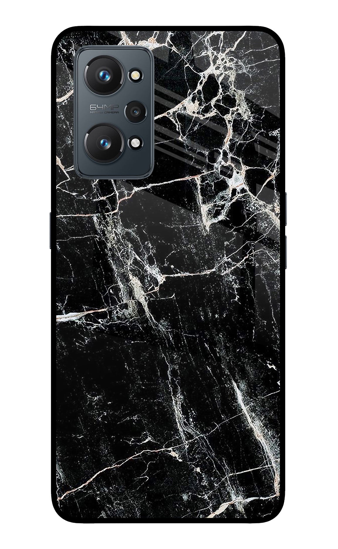 Black Marble Texture Realme GT 2 5G Glass Case