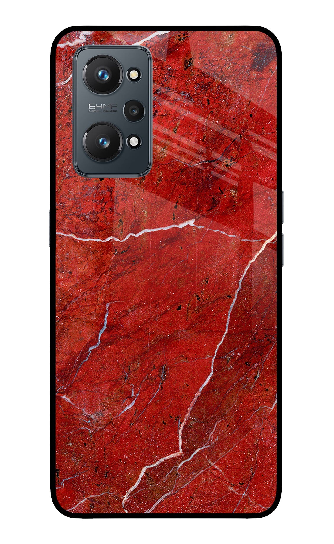 Red Marble Design Realme GT 2 5G Glass Case