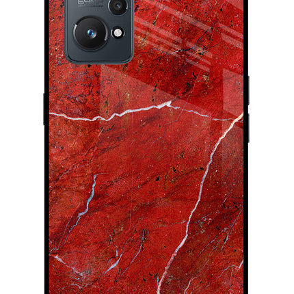 Red Marble Design Realme GT 2 5G Glass Case