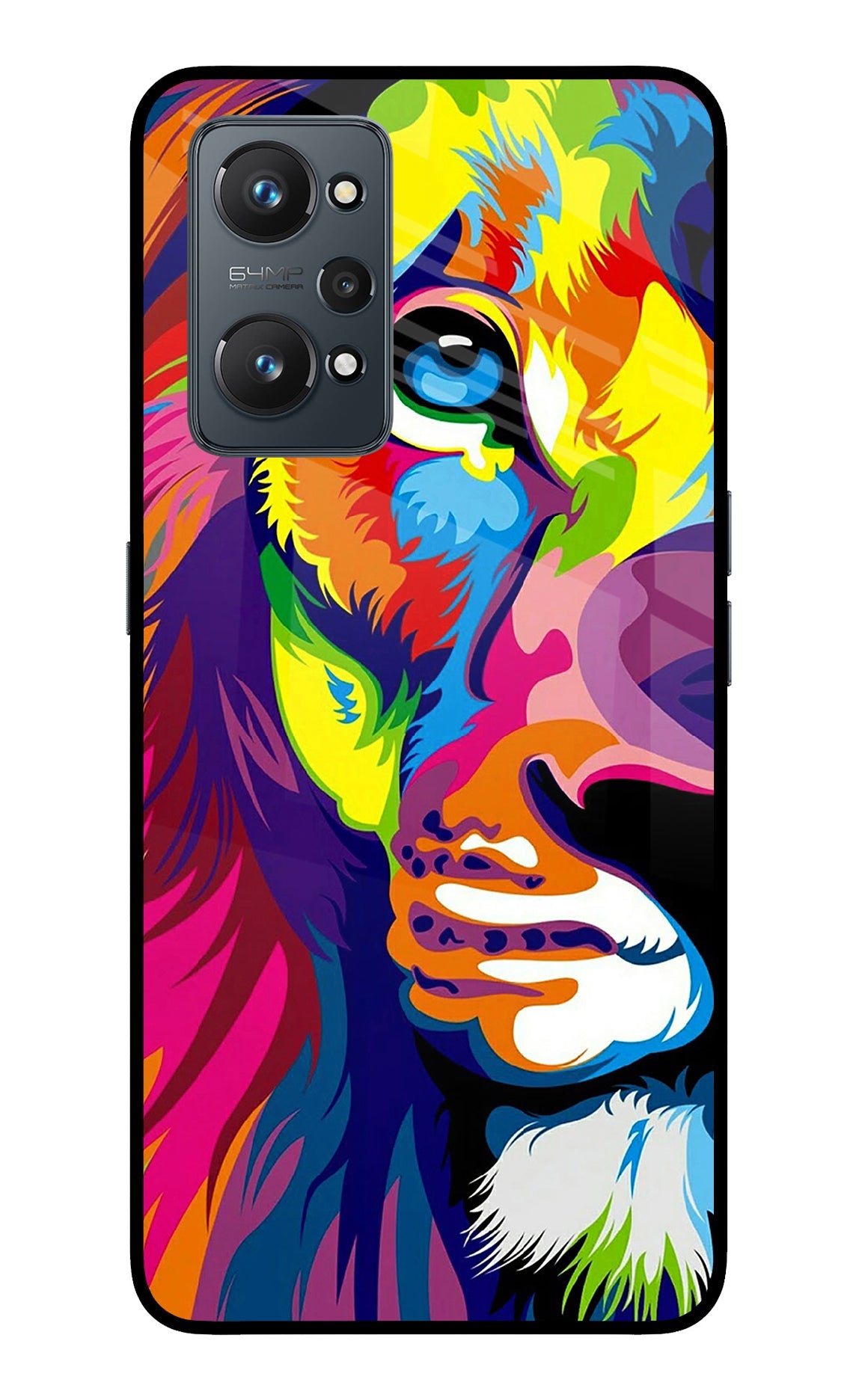 Lion Half Face Realme GT 2 5G Back Cover