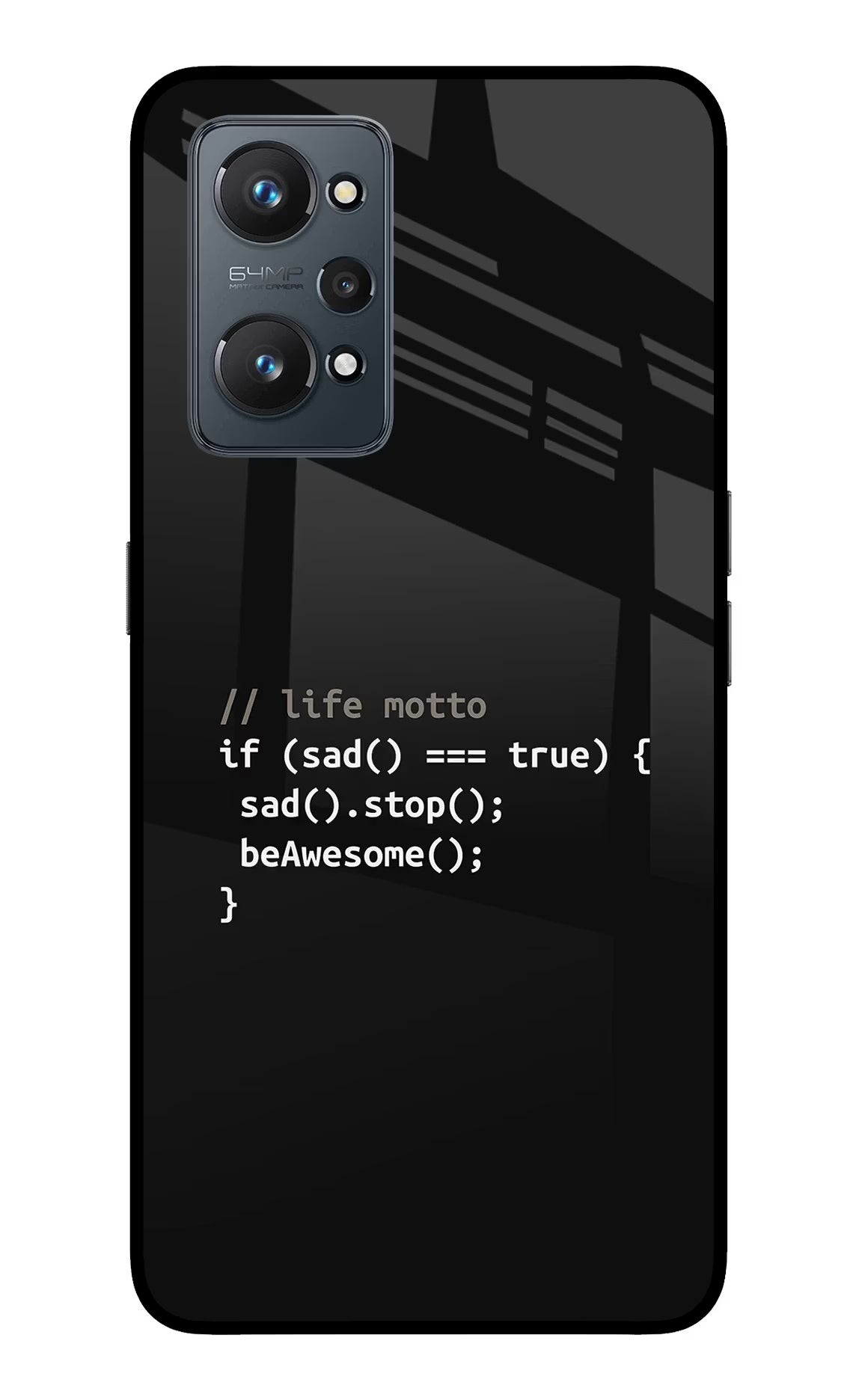 Life Motto Code Realme GT 2 5G Glass Case Back Cover by Casekaro