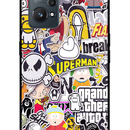 Sticker Bomb Realme GT 2 5G Glass Case