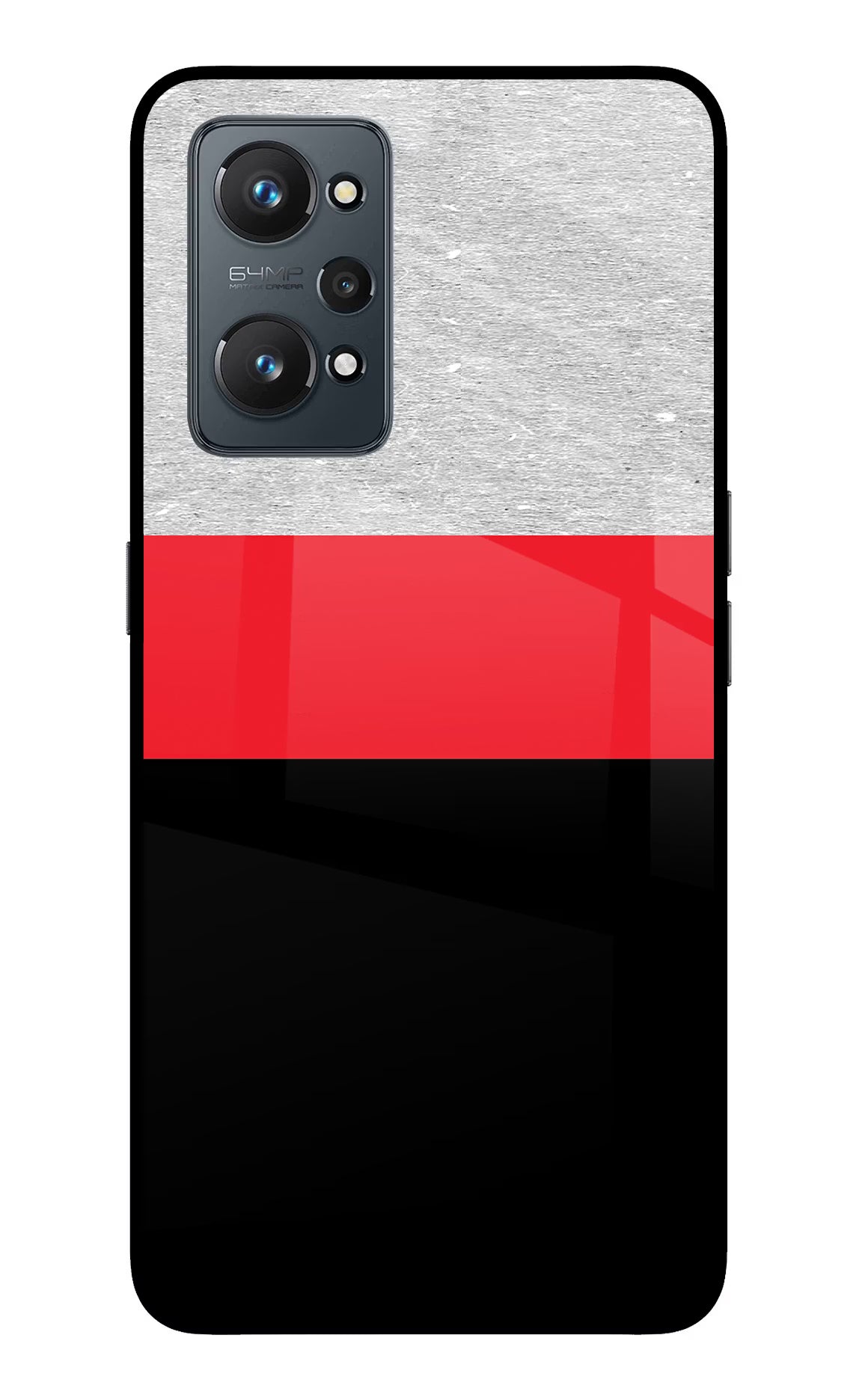 Tri Color Pattern Realme GT 2 5G Glass Case Back Cover by Casekaro