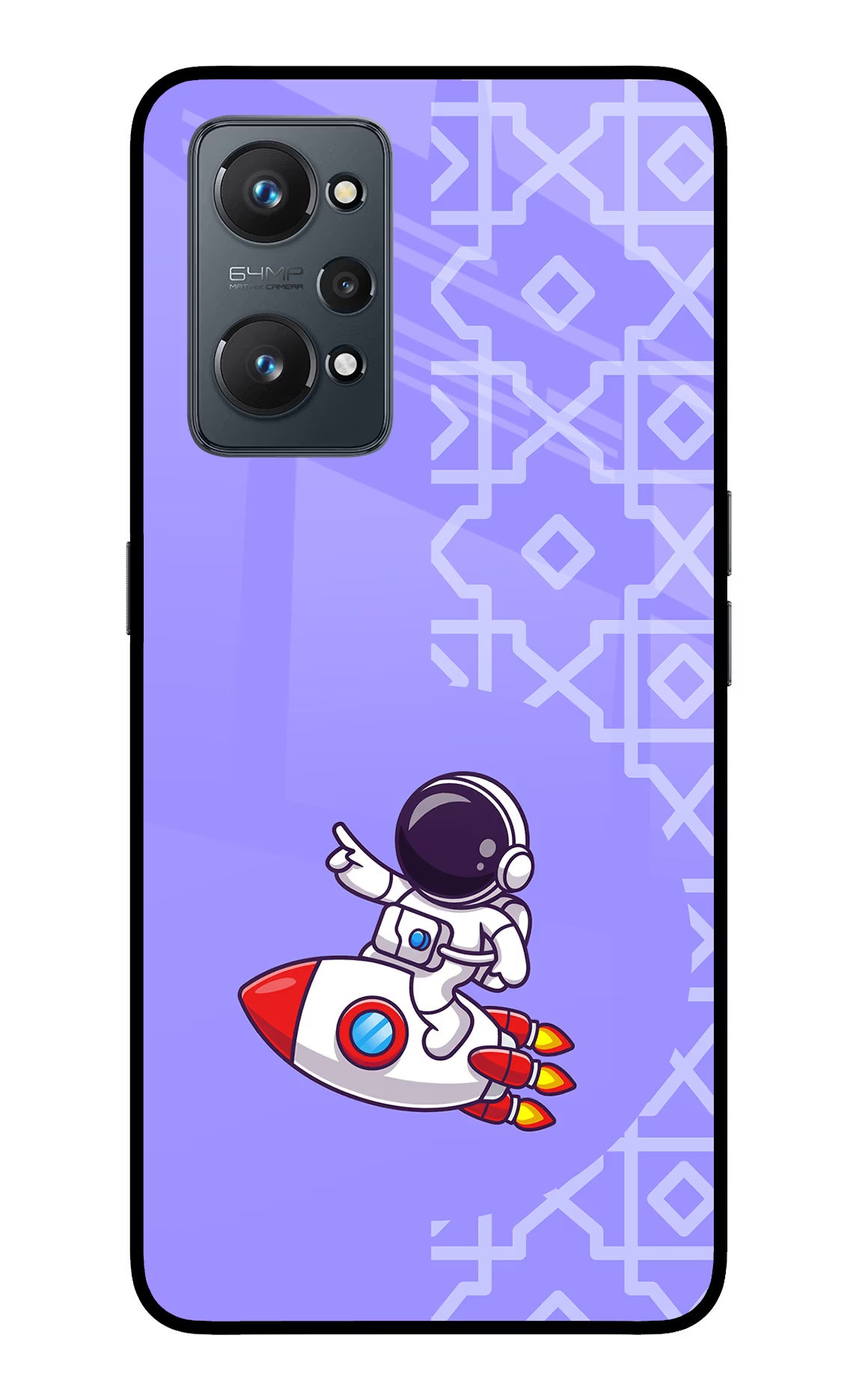 Cute Astronaut Realme GT 2 5G Glass Case Back Cover by Casekaro