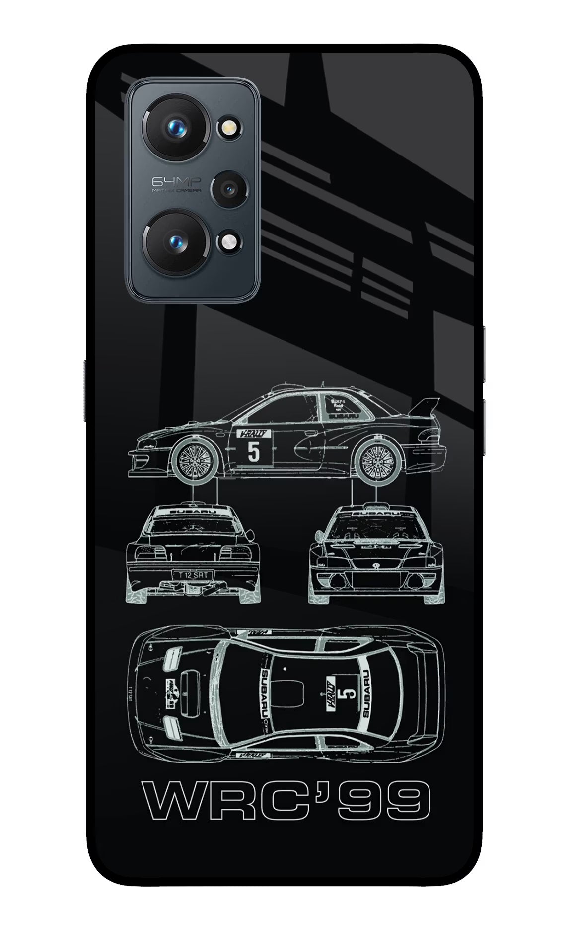 WRC'99 Realme GT 2 5G Glass Case Back Cover by Casekaro