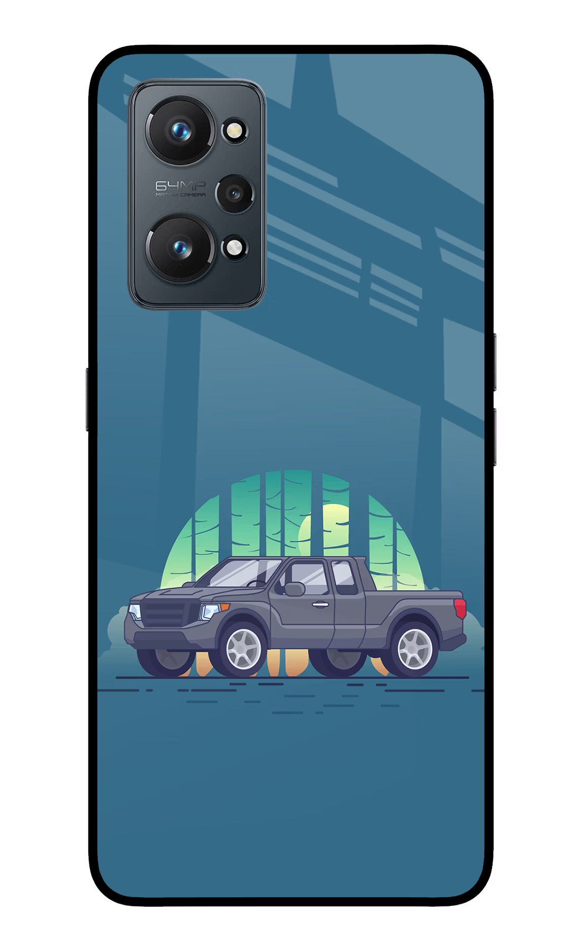Retro Garage Vibe Realme GT 2 5G Glass Case Back Cover by Casekaro