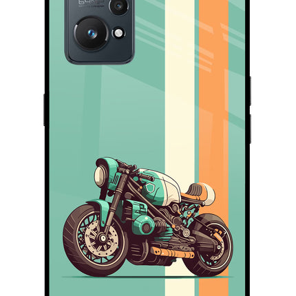 Striped Moto Drift Realme GT 2 5G Glass Case Back Cover by Casekaro