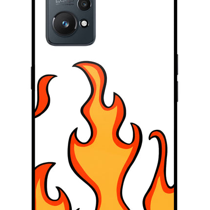 Fired Up – White Realme GT 2 5G Glass Case