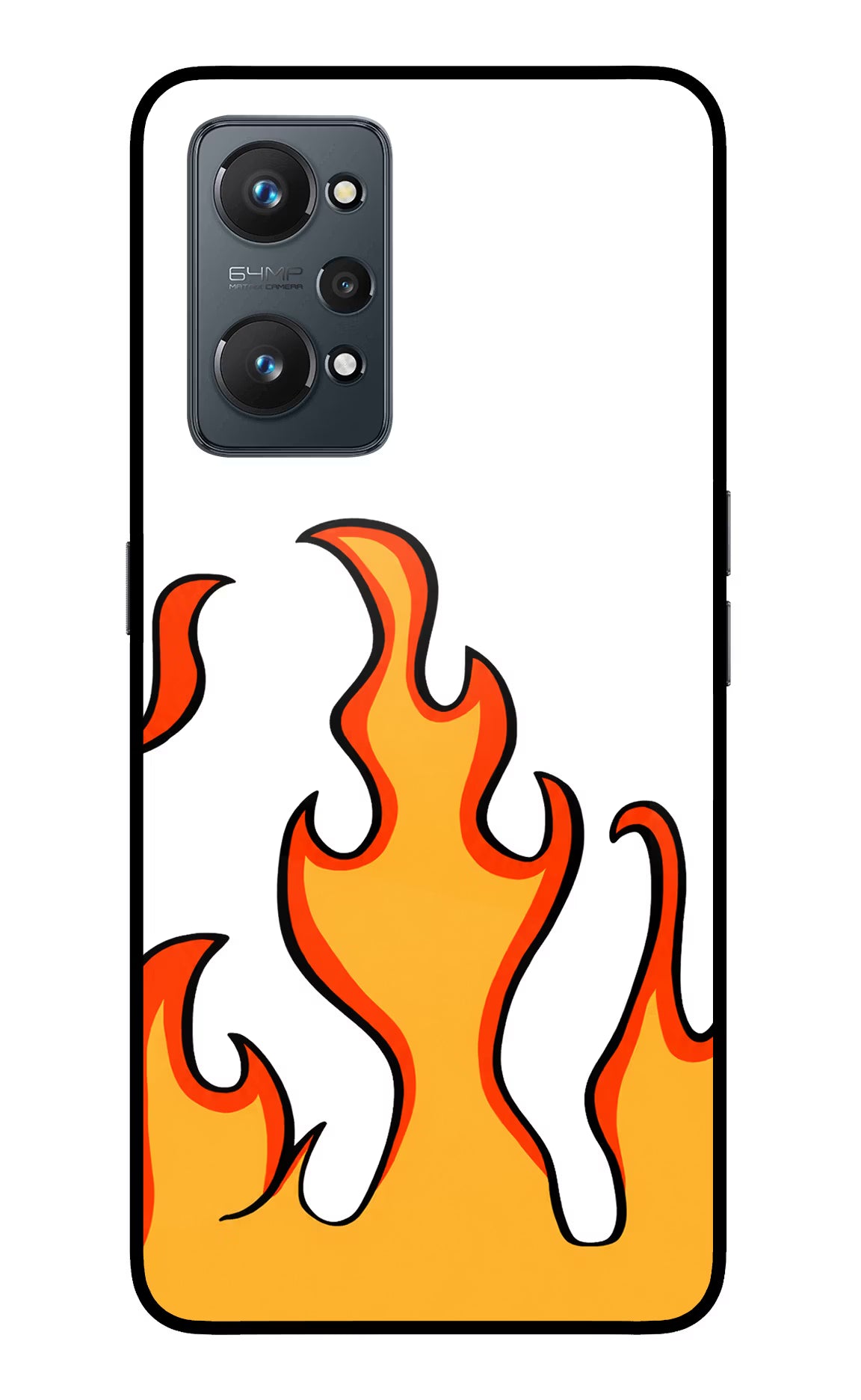 Fired Up – White Realme GT 2 5G Glass Case Back Cover by Casekaro