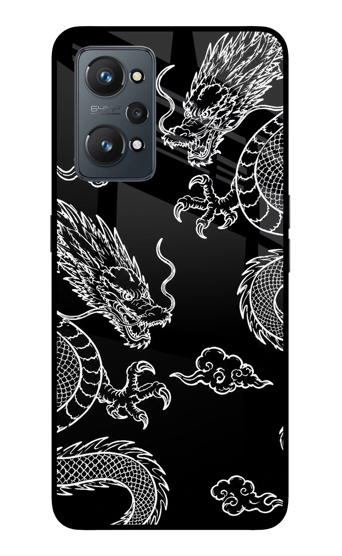 Twin Dragons Realme GT 2 5G Glass Case Back Cover by Casekaro