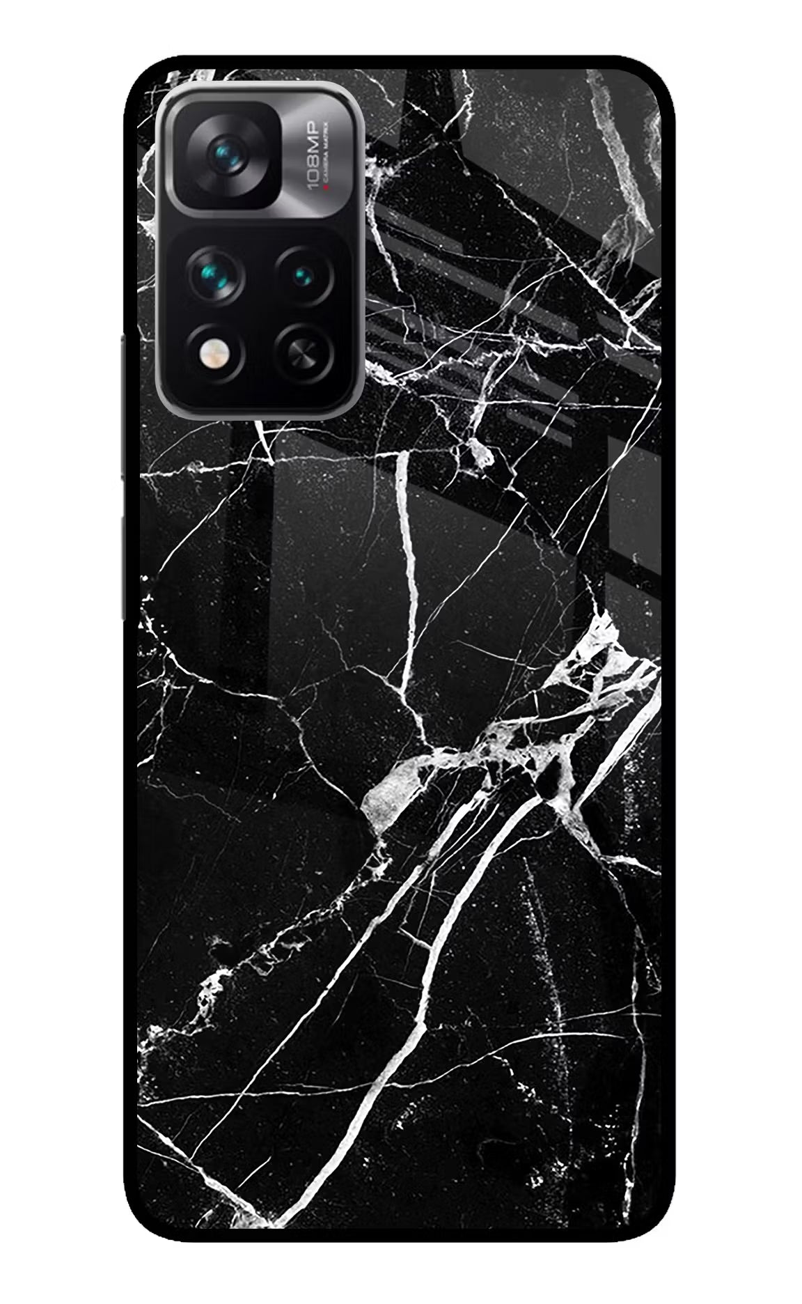 Black Marble Pattern Mi 11i 5G/11i 5G Hypercharge Glass Case