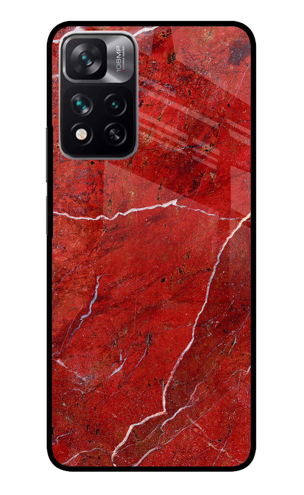 Red Marble Design Mi 11i 5G/11i 5G Hypercharge Glass Case