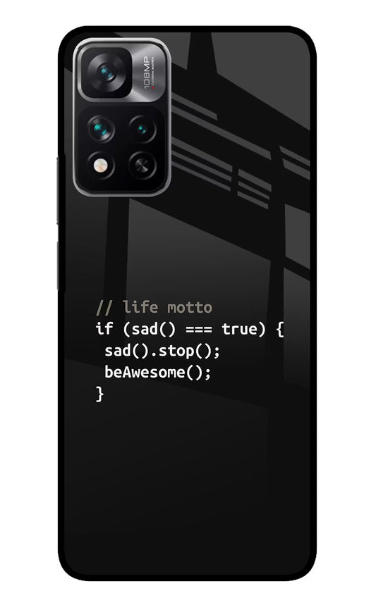 Life Motto Code Mi 11i 5G/11i 5G Hypercharge Glass Case