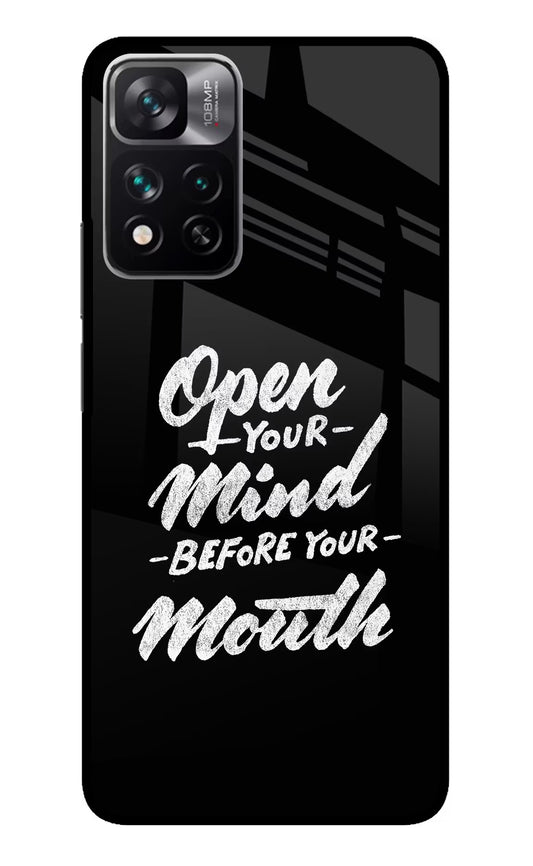 Open Your Mind Before Your Mouth Mi 11i 5G/11i 5G Hypercharge Glass Case