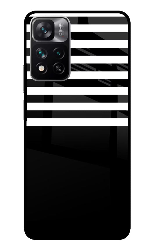 Black and White Print Mi 11i 5G/11i 5G Hypercharge Glass Case