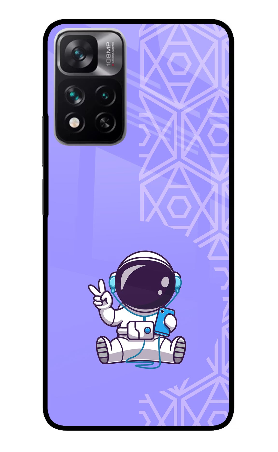 Cute Astronaut Chilling Mi 11i 5G/11i 5G Hypercharge Glass Case