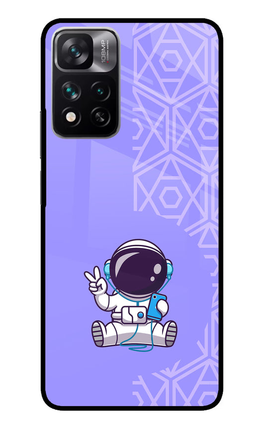 Cute Astronaut Chilling Mi 11i 5G/11i 5G Hypercharge Glass Case