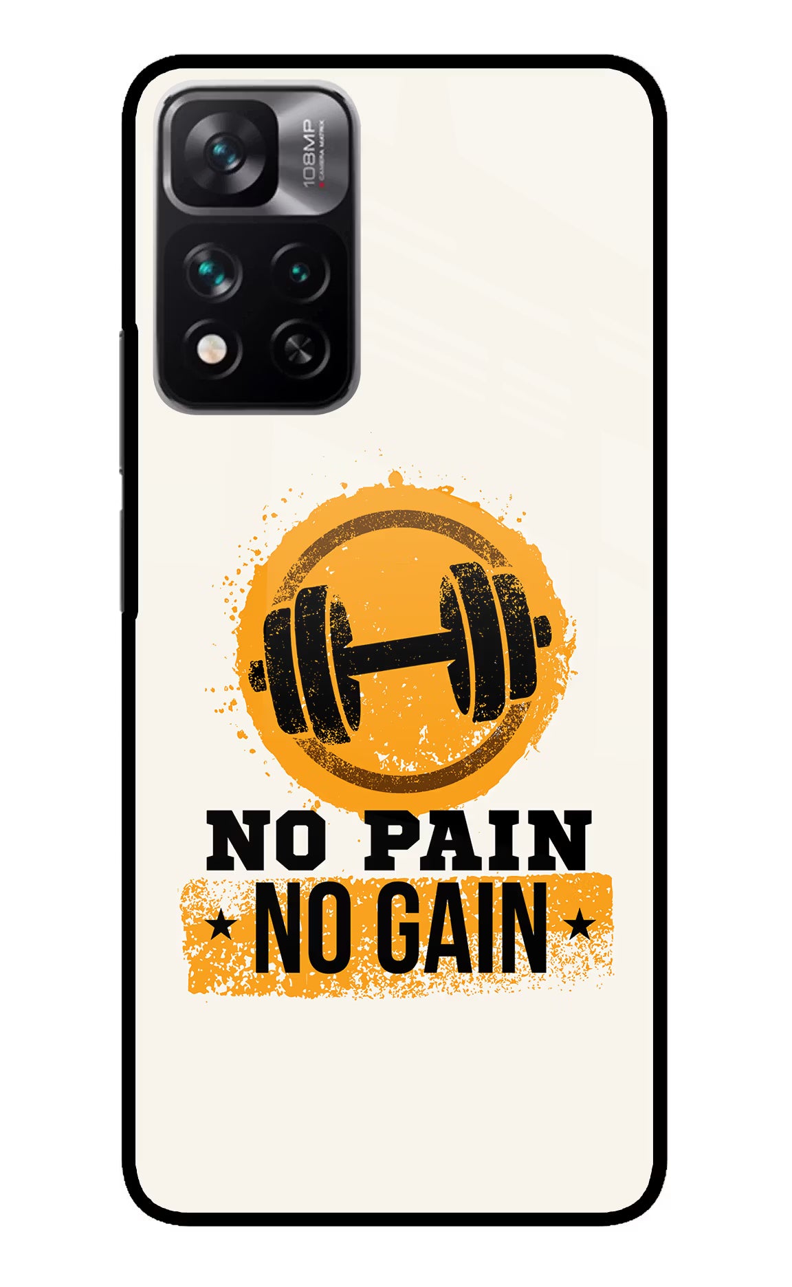 No Pain No Gain Mi 11i 5G/11i 5G Hypercharge Glass Case