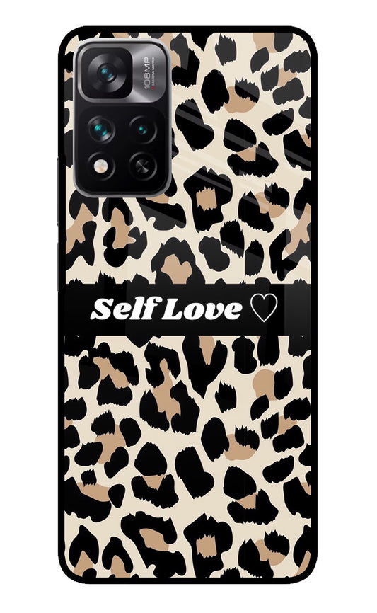 Leopard Print Self Love Mi 11i 5G/11i 5G Hypercharge Glass Case