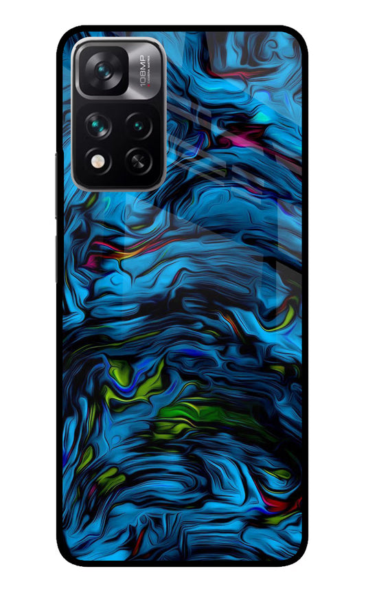 Dark Blue Abstract Mi 11i 5G/11i 5G Hypercharge Glass Case