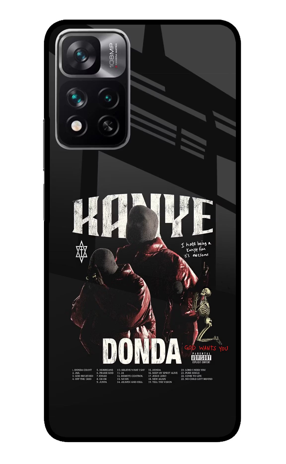 Donda Kanye West Mi 11i 5G/11i 5G Hypercharge Glass Case Back Cover by Casekaro