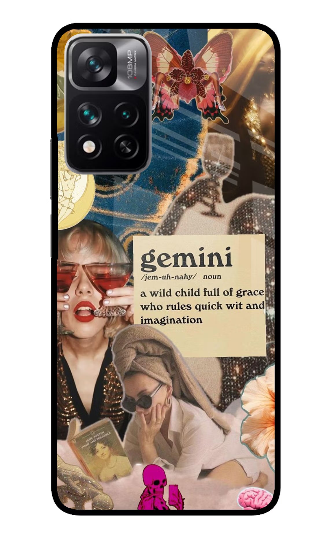Gemini Zodiac Mi 11i 5G/11i 5G Hypercharge Glass Case Back Cover by Casekaro