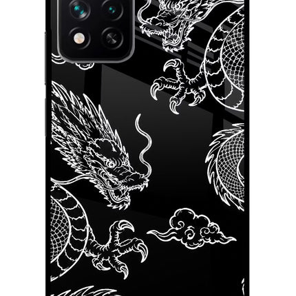 Twin Dragons Mi 11i 5G/11i 5G Hypercharge Glass Case Back Cover by Casekaro