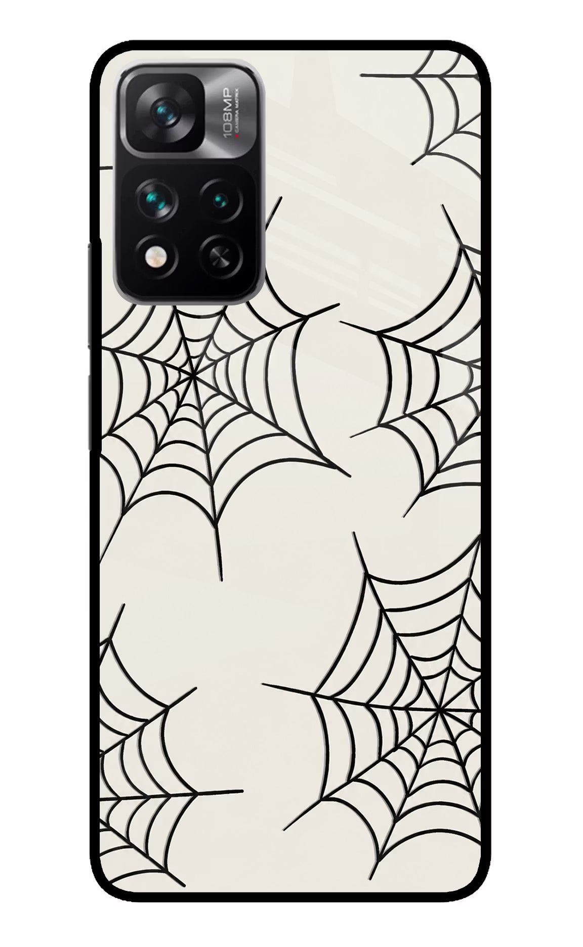 Spider Web Mi 11i 5G/11i 5G Hypercharge Glass Case Back Cover by Casekaro