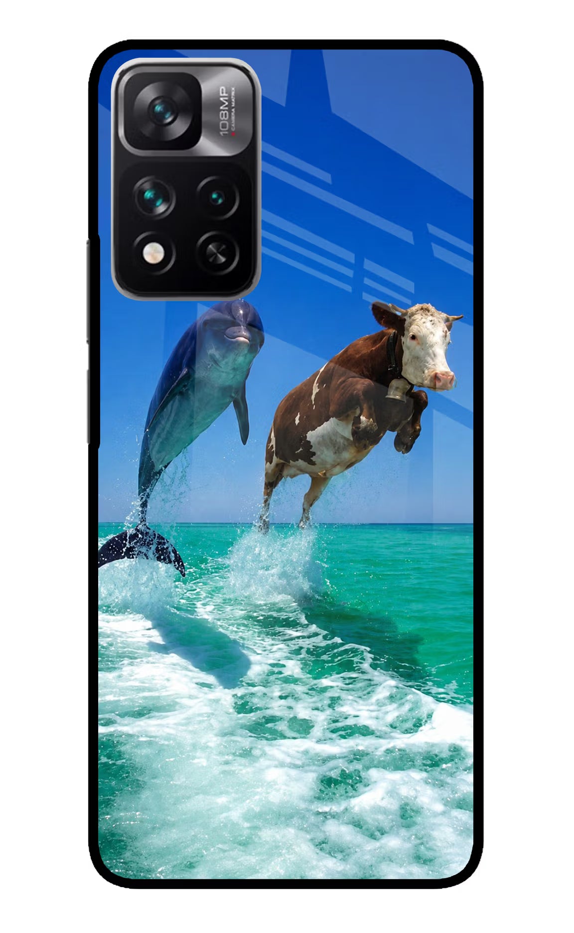 Dolphin vs Cow Mi 11i 5G/11i 5G Hypercharge Glass Case