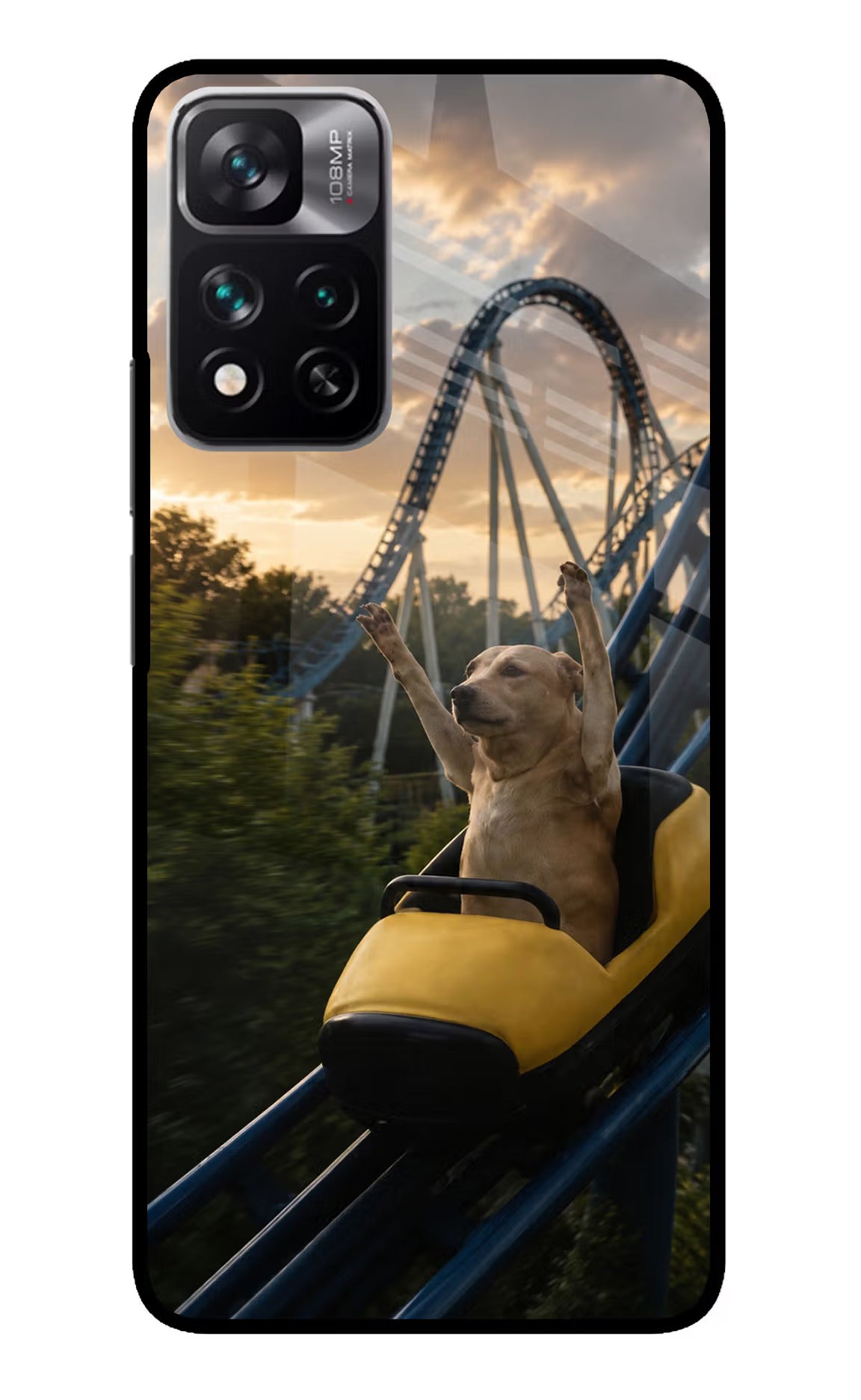 Rollercoaster Dog Mi 11i 5G/11i 5G Hypercharge Glass Case