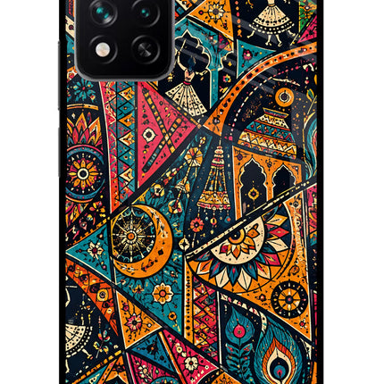 Folk Print Mi 11i 5G/11i 5G Hypercharge Glass Case