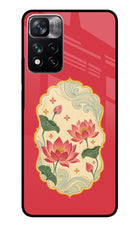 Pink Lotus Mi 11i 5G/11i 5G Hypercharge Glass Case