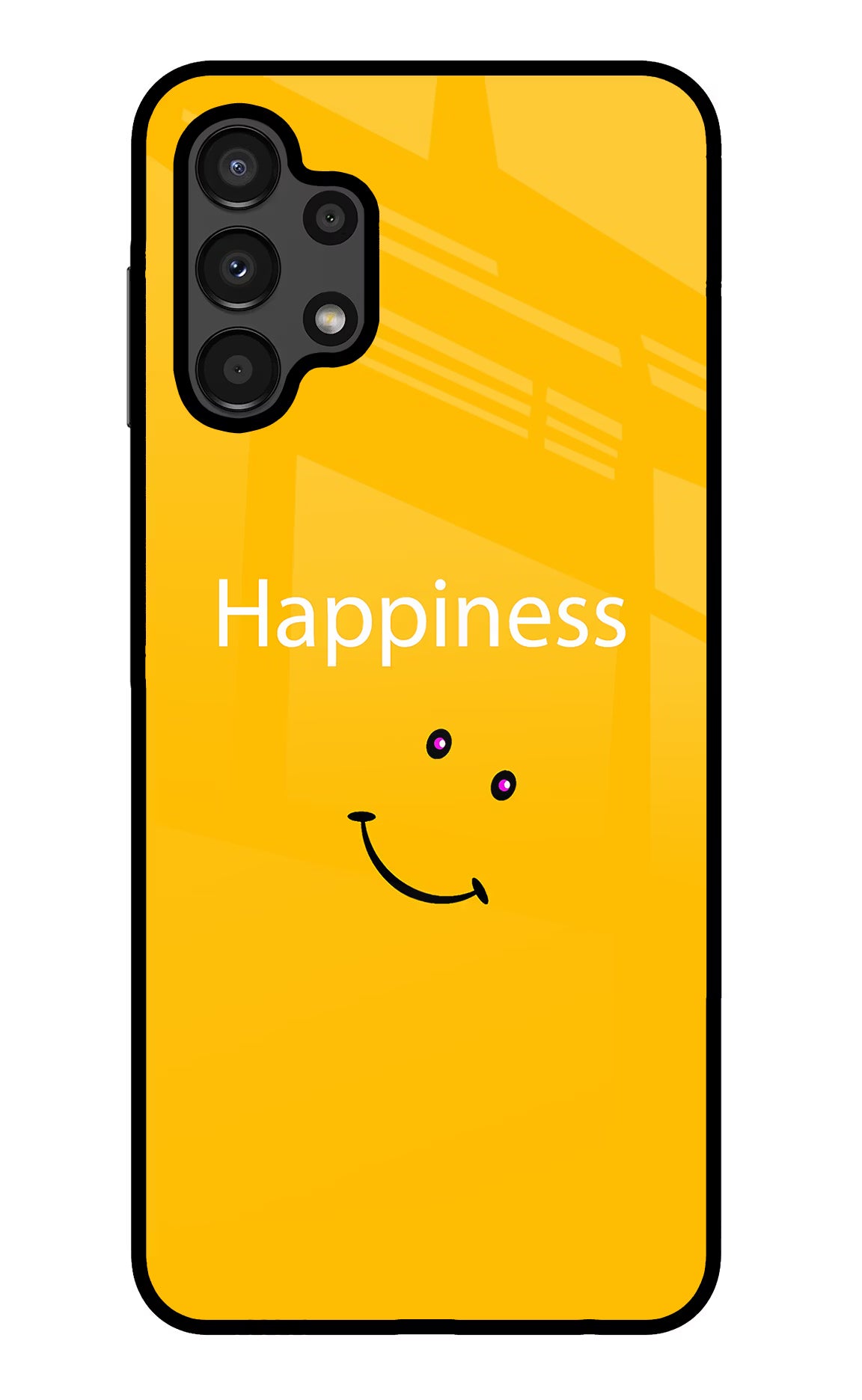 Happiness With Smiley Samsung A13 4G Glass Case