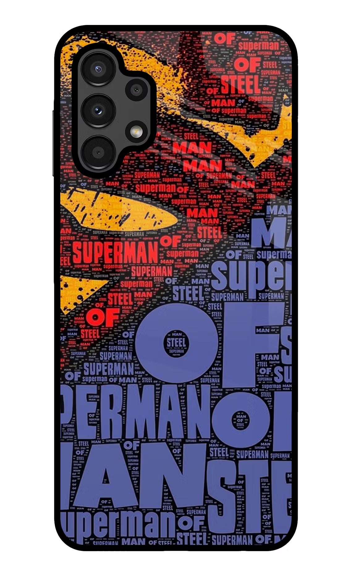 Superman Samsung A13 4G Glass Case Back Cover by Casekaro