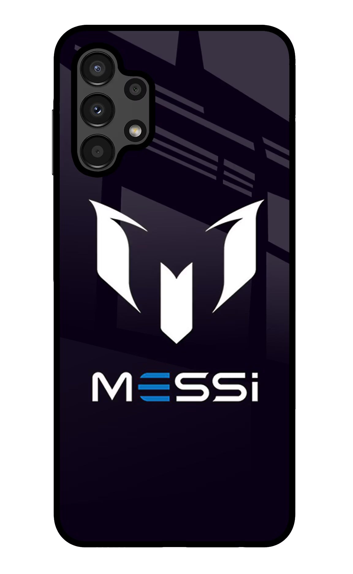 Messi Logo Samsung A13 4G Glass Case Back Cover by Casekaro