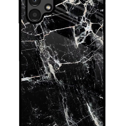 Black Marble Texture Samsung A13 4G Glass Case