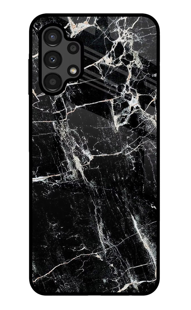 Black Marble Texture Samsung A13 4G Glass Case