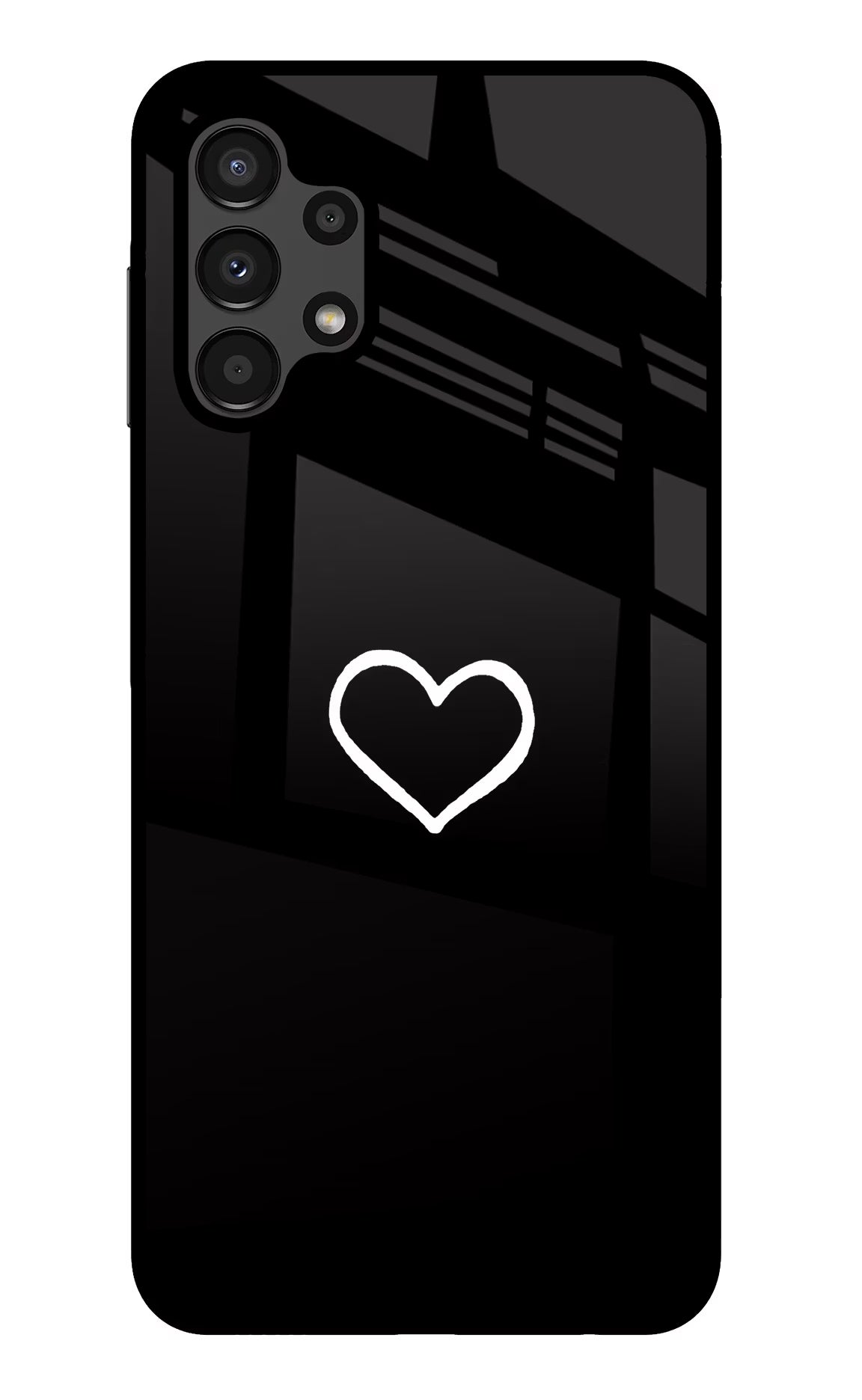 Heart Samsung A13 4G Glass Case