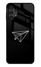 Paper Plane White Samsung A13 4G Glass Case