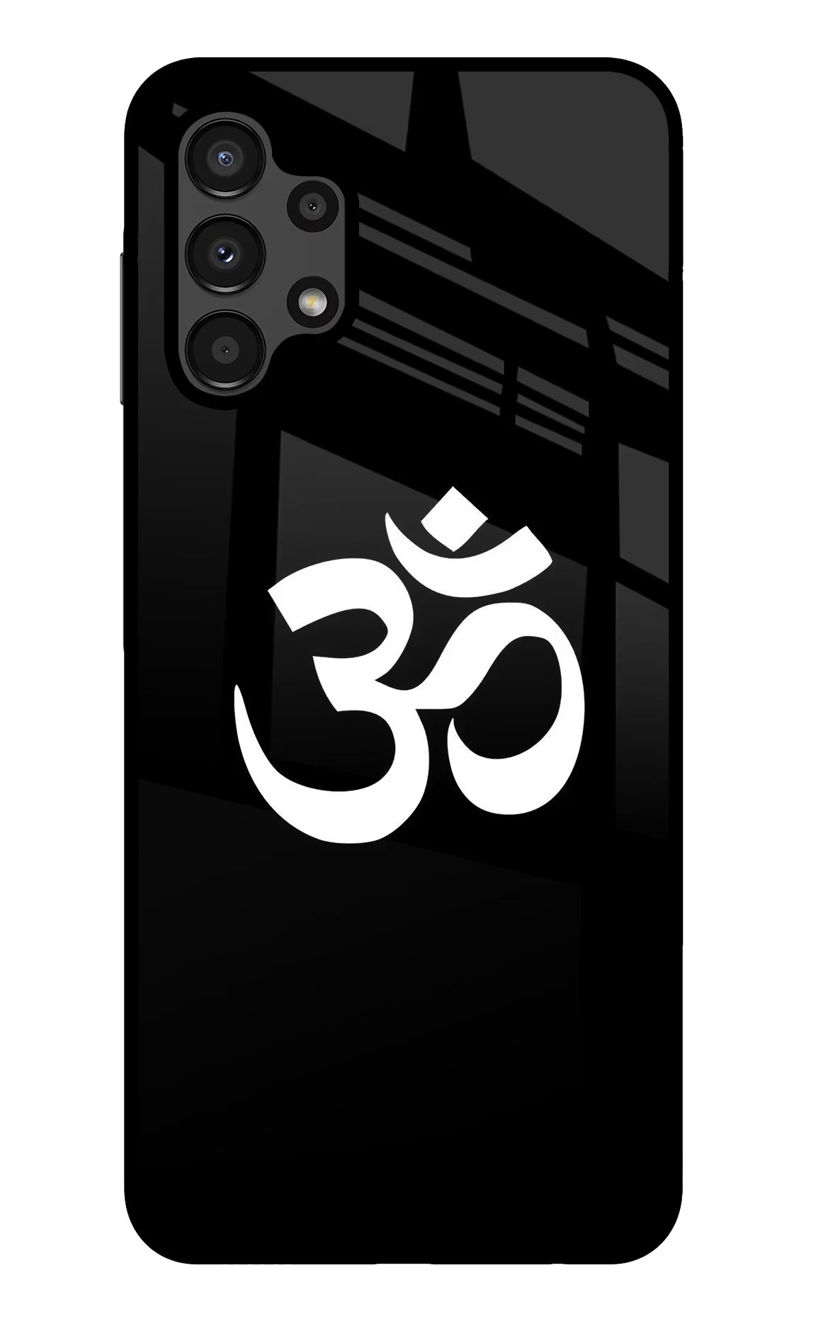Om Samsung A13 4G Glass Case Back Cover by Casekaro